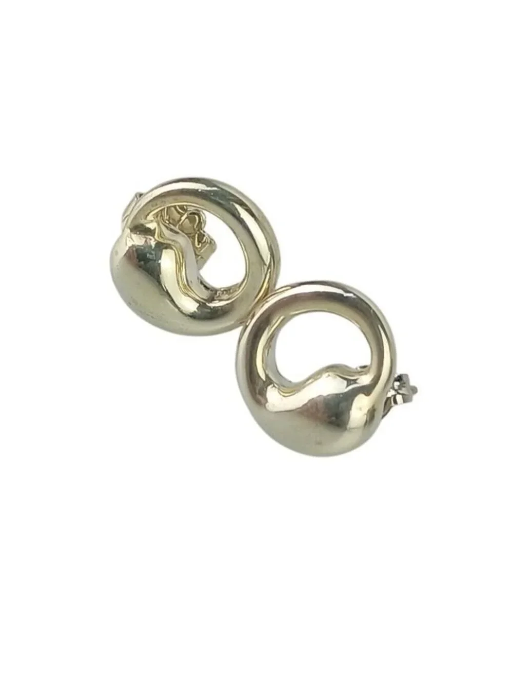 Tiffany & Co Earrings Elsa Peretti Eternal Circle 925 Sterling Silver
